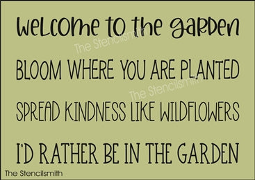 8942 Garden Phrase Collection stencil - The Stencilsmith
