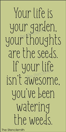 8943 Your life is your garden stencil - The Stencilsmith