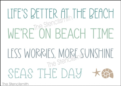 8944 Beach Phrase Collection stencil - The Stencilsmith