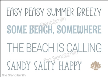 8946 Beach Phrase Collection stencil - The Stencilsmith