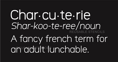 8949 Charcuterie definition stencil - The Stencilsmith