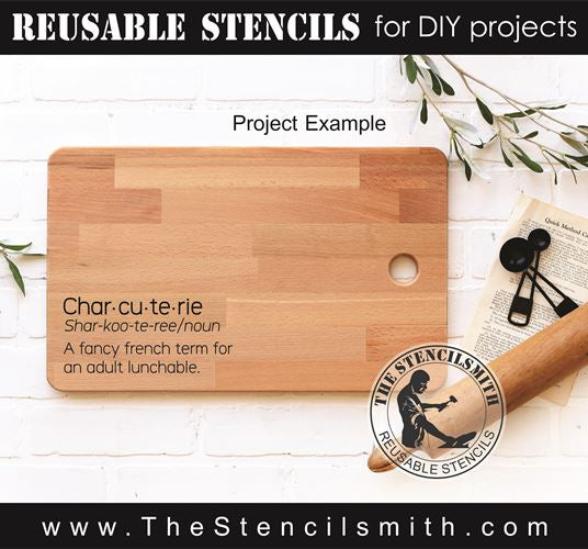 8949 Charcuterie definition stencil - The Stencilsmith