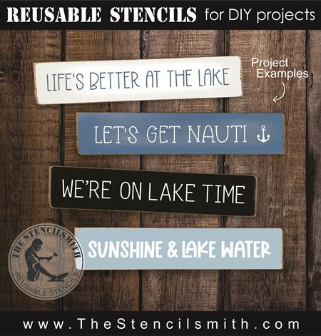8954 Lake Phrase Collection stencil - The Stencilsmith