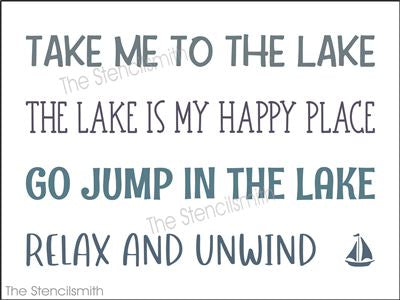 8956 Lake Phrase Collection stencil - The Stencilsmith