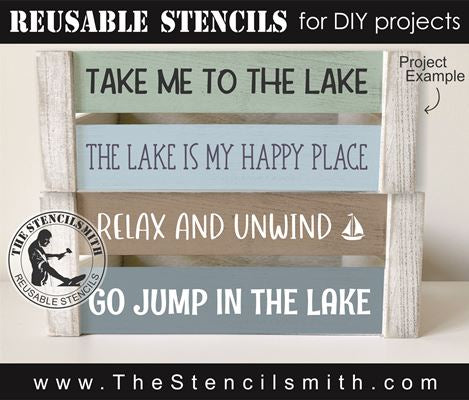 8956 Lake Phrase Collection stencil - The Stencilsmith