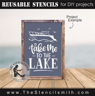 8960 Take Me To the beach / lake stencil - The Stencilsmith