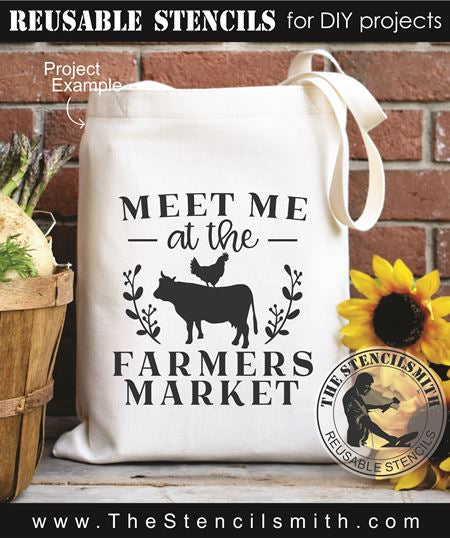 8964 Farmers Market Tote stencils - The Stencilsmith