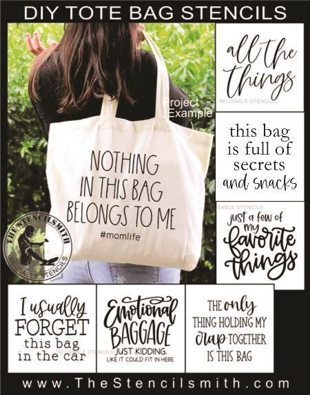 8965 Tote Bag stencils - The Stencilsmith