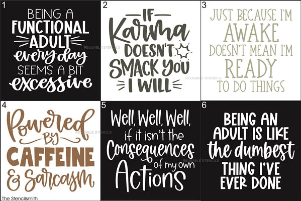 8968 Sarcastic stencils - The Stencilsmith