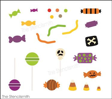 8971 Halloween candy stencil - The Stencilsmith