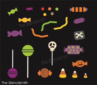 8971 Halloween candy stencil - The Stencilsmith