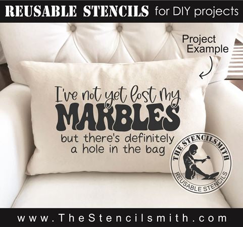 8974 I've not yet lost my marbles stencil - The Stencilsmith