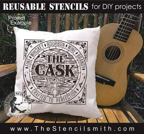8990 The Cask Whiskey Stencil - The Stencilsmith