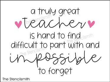 9001 A truly great teacher stencil