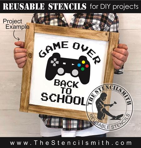 9008 Game Over stencil - The Stencilsmith