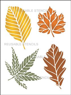 9010 leaves stencil - The Stencilsmith