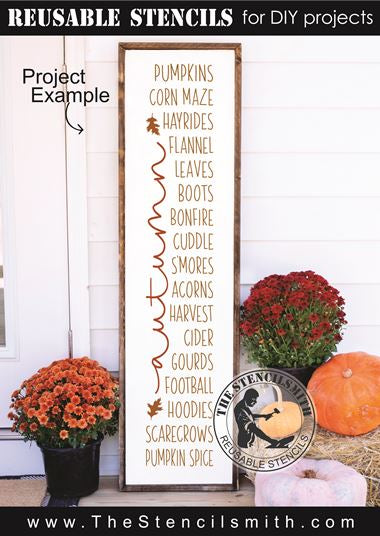 9013 Autumn stencil - The Stencilsmith