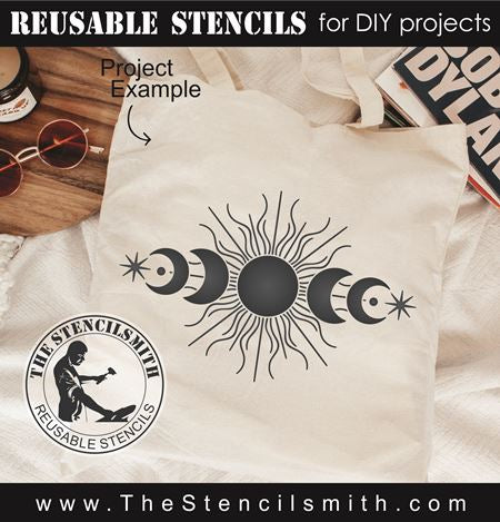 9030 Celestial Moon Phase Stencil - The Stencilsmith