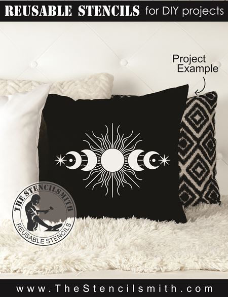 9030 Celestial Moon Phase Stencil - The Stencilsmith