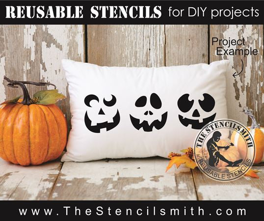 9036 Jack-o-lantern face stencils - The Stencilsmith