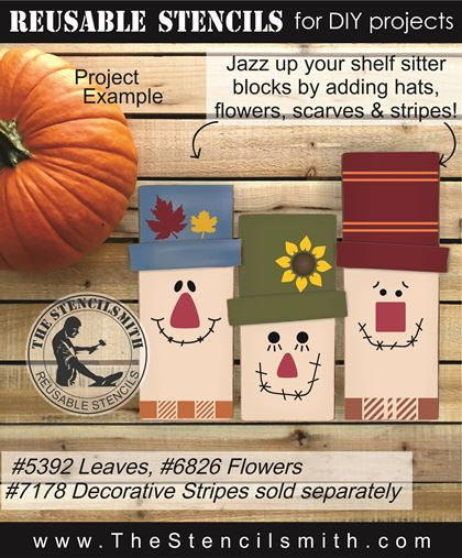 9042 Scarecrow face stencils - The Stencilsmith