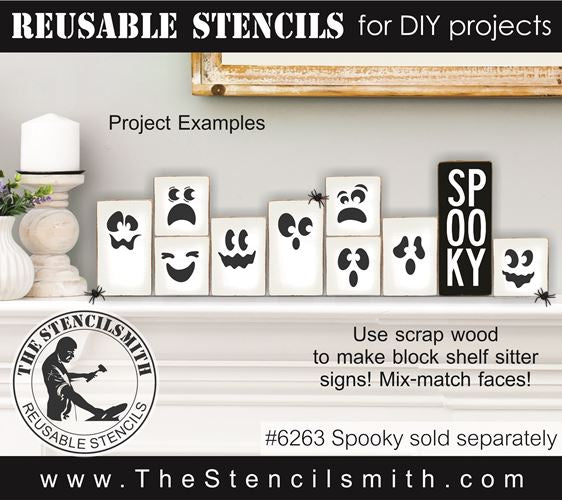 9044 Ghost face stencils - The Stencilsmith