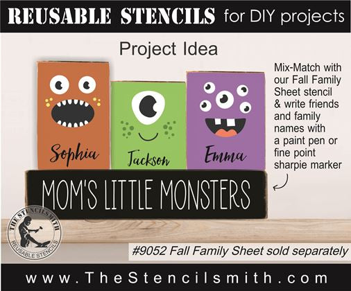 9053 Monster face stencils - The Stencilsmith