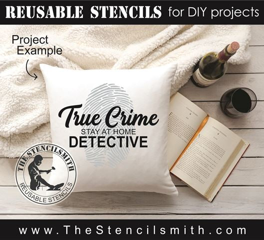 9057 True Crime Detective Fingerprint stencil - The Stencilsmith