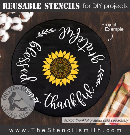 9070 sunflower mandala stencils - The Stencilsmith