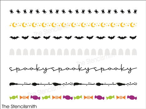 9071 Halloween borders stencil - The Stencilsmith