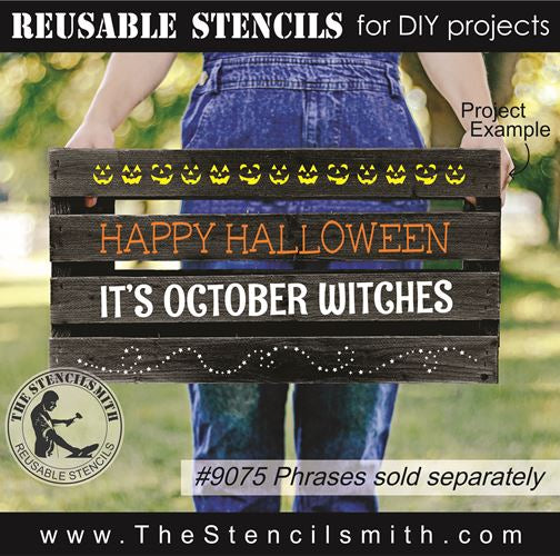 9072 Halloween borders stencil - The Stencilsmith