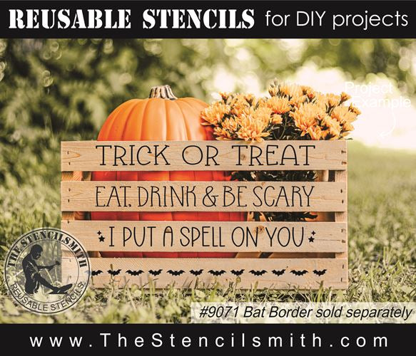 9074 Halloween Phrase Collection stencil - The Stencilsmith