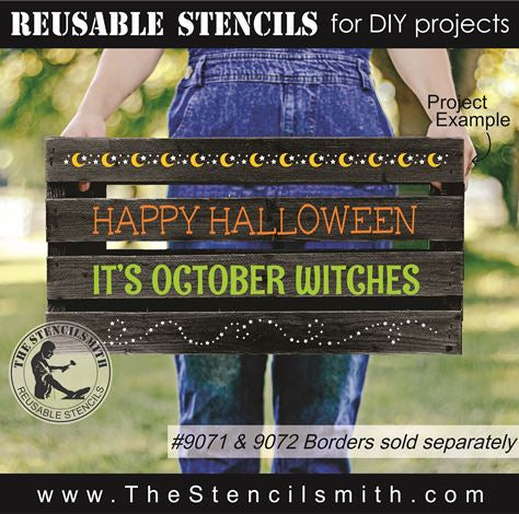 9075 Halloween Phrase Collection stencil - The Stencilsmith