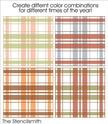 9079 - Plaid Pattern Stencil - The Stencilsmith