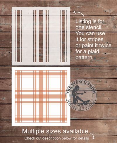 9079 - Plaid Pattern Stencil - The Stencilsmith