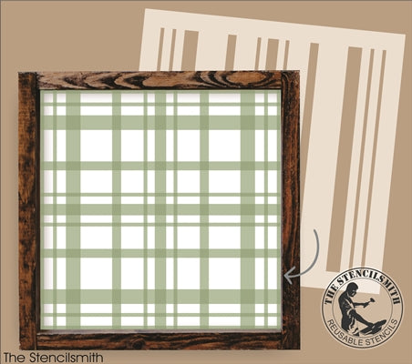 9080 - Plaid Pattern Stencil - The Stencilsmith