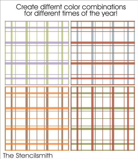 9081 - Plaid Pattern Stencil - The Stencilsmith