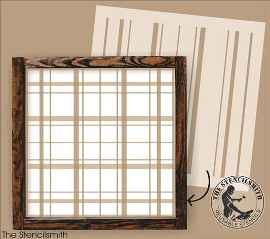 9081 - Plaid Pattern Stencil - The Stencilsmith