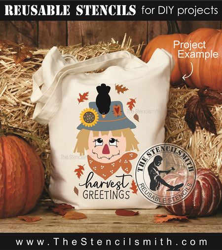 9087 Harvest Greetings stencil - The Stencilsmith