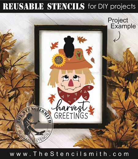 9087 Harvest Greetings stencil - The Stencilsmith