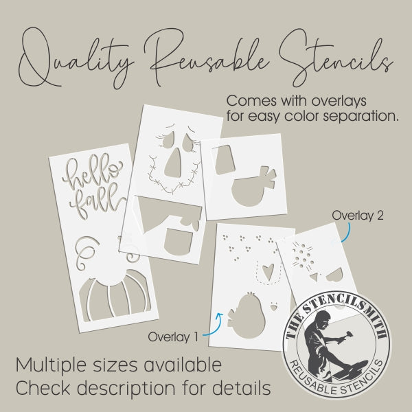 9089 Hello Fall Scarecrow Leaner Stencil