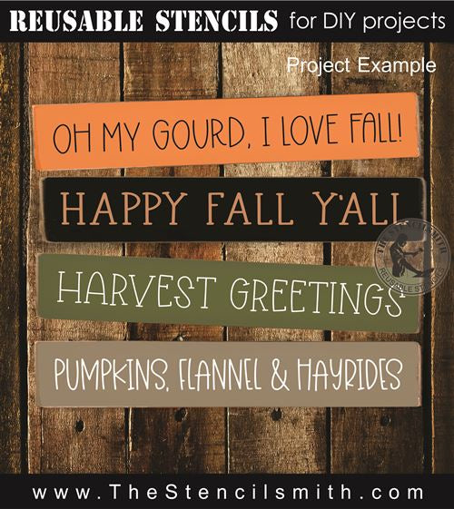 9092 Fall Phrase Collection stencil - The Stencilsmith