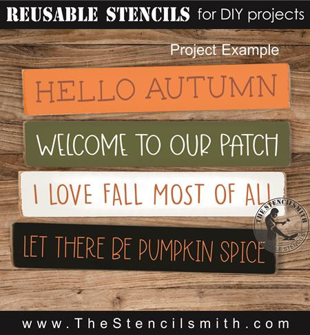 9093 Fall Phrase Collection stencil - The Stencilsmith
