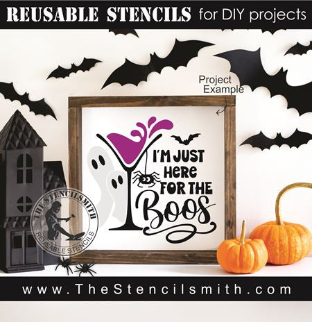 9104 I'm just here for the boos stencil - The Stencilsmith
