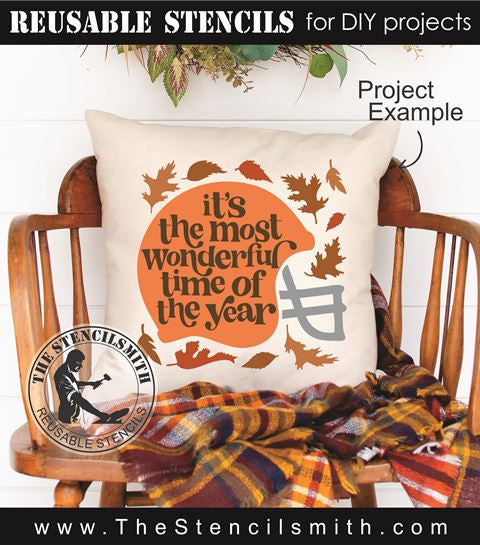 9109 it's the most wonderful time football stencil - The Stencilsmith