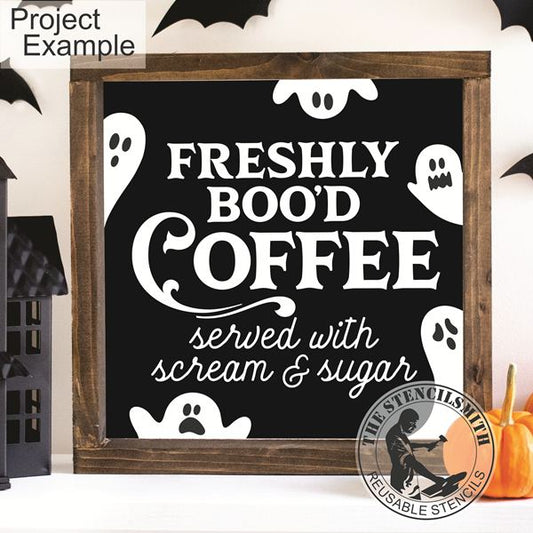 9117 Freshly Boo'd Coffee Stencil - The Stencilsmith