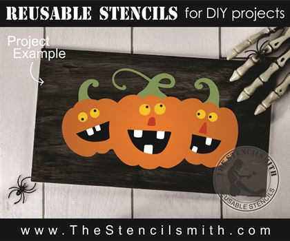 9119 Halloween pumpkins stencil - The Stencilsmith