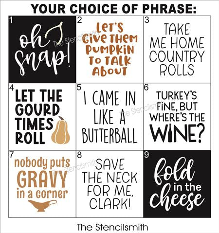 9125 Thanksgiving mini stencils - The Stencilsmith