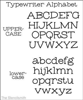 9126 Typewriter Alphabet Stencils - The Stencilsmith