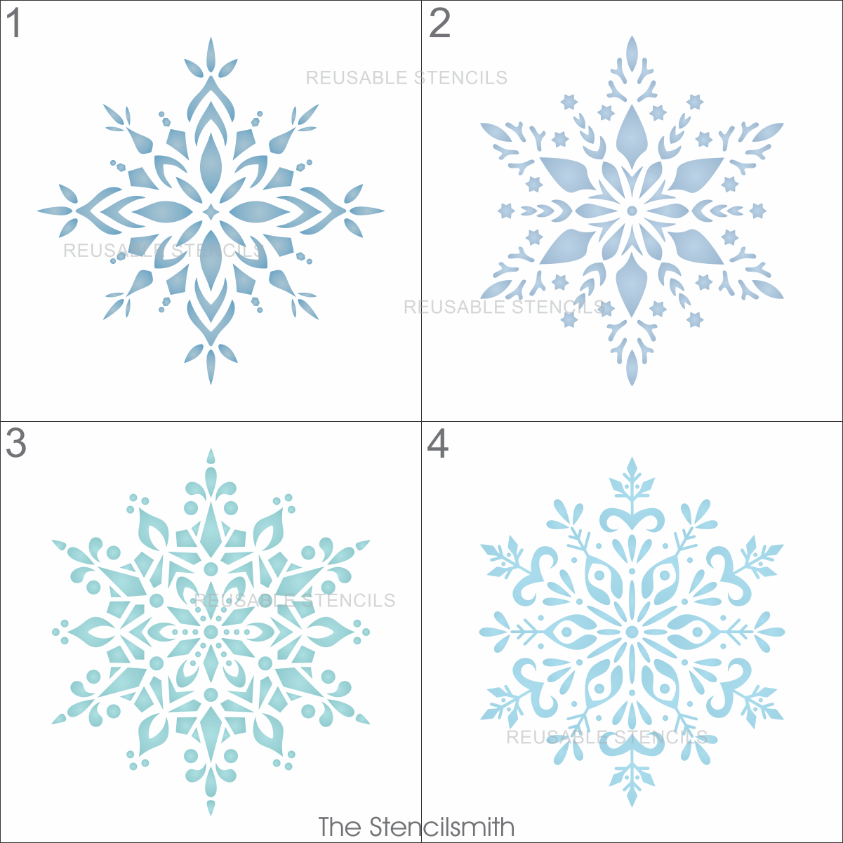 9132 Mandala Snowflake Stencils
